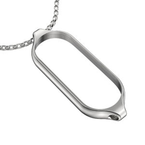 VUAERANG For Xiaomi Mi Band 3/4/5/6/7 Necklace Pendant Wrist Strap for MiBand 7 Watches Metal Stainless Steel Bracelet for Miband 3/4/5/6 Wristband Accessories