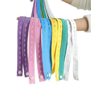 50Pcs Roll-up Clothes Storage Elastic Band with Buttonholesfor Drawer & Closet Organizer