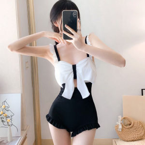 Bikini nữ | Đồ Bơi Nữ kín đáo Liền Thân Dễ Thương Đồ Bơi Liền Quần Họa Tiết Nơ Có Kèm Mút Ngực - B07 - Pink Salt Bikini đi biển