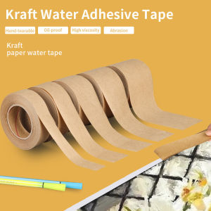 30 Meters/roll Wet Water Kraft Paper Tape Can Be Used for Writing Silent Sealing Box Fixing Photo Frame Painting Paper Handmade Model Foreign