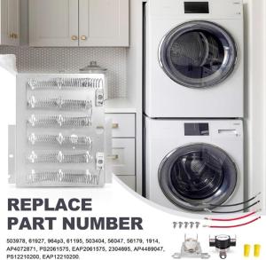 Heavy Duty 503978 Dryer Heating Element Kit Replacement for 61927 503404 510329 510325P Y503978 61928 Accessories