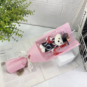 OKKFINE ลายดอกทานตะวัน ช่อหมี แม่หมี 36ซม. ค่ะ ช่อดอกไม้รูปสัตว์ คำอวยพรที่ดีที่สุด ช่อดอกไม้ประดับตกแต่ง ตุ๊กตาหมีของเล่น ของขวัญรับปริญญา