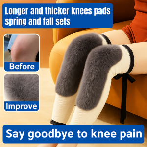 Knee pads warm extended thickened womens spring and autumn knee length socks sets