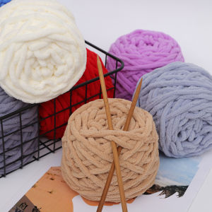 Thick Crochet Wool Yarn Ball Chunky Yarn Chenille Hand Knitting Craft Cotton Woven Yarn Scarf Towel
