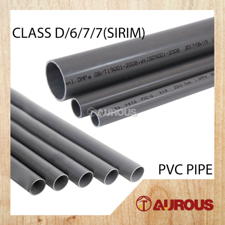 (5.8 METER) 15MM/20MM/25MM GREY PVC PIPE / PAIP AIR PVC (CLASS D/6/7/7