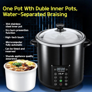 Oukang Electric Stew Pot Large-Capacity6.5L & 12L Double-Boil Function for Soup Porridge & Bird’s Nest Home Use