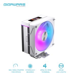 Jungle Leopard K400 LCD Digital ARGB CPU CoolerDigital Screen Top Cover4 Heatpipes Computer CPU Cooler