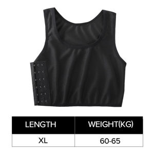 Women Seamless Summer Short Vest Flat Breast Binder Breathable Tank Top Shaper Bustier Corset Tomboy Underwear