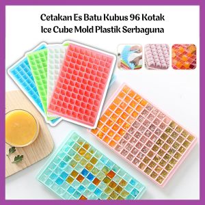 Cetakan Es Batu Kubus 96 Kotak/Ice Cube Mold Alat Pencetak Pudding Jelly Agar Coklat Bentuk Diamond/Food Grade/Peralatan Dapur Anti Pecah Serbaguna - FR GALLERY