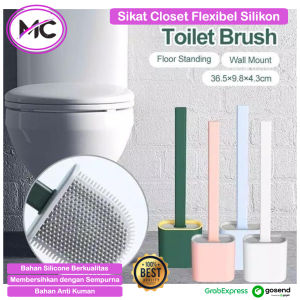 Sikat Toilet Gagang Brush Silikon Pembersih Closet WC Kamar Mandi Unik