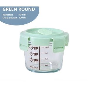 WONDER Baby Food Container Glass Tempat penyimpanan MPASI Kaca tutup Plastik Tahan Panas Wadah Mpasi