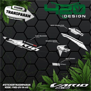 Sticker Striping Transparan Vario New 125/150 cc Tahun 2018 Sampai 2020 Motif Malay Terkini - List Stiker Vario 150 New Transparan Custom Motif - VNS-UV - 420 Design