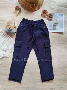 Celana cargo anak perempuan Korean style 3-13 tahun katun strech