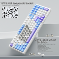 AULA 99/87/80 Keys customized gaming keyboard Gasket Structure Tri-mode RGB Wired /Bluetooth /2.4G Wireless Hot-swappable Mechanical Keyboard Supports WIN/Android/IOS system(F99). 
