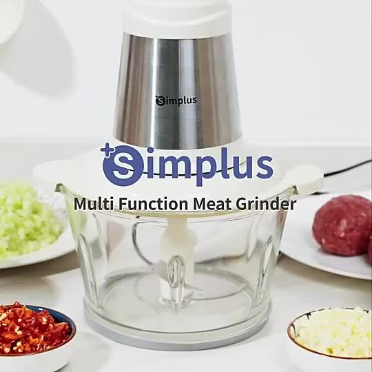 Simplus 2L Electric Meat Grinder Food Processor Stainless Steel Food ...