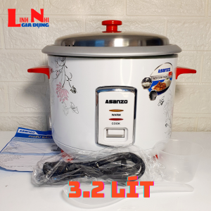 Nồi cơm điện nắp rời 0.8 Lít Asanzo RC-08WR Công Suất 350W Phù hợp gia đình 1 đến 3 người ăn BH 12 tháng