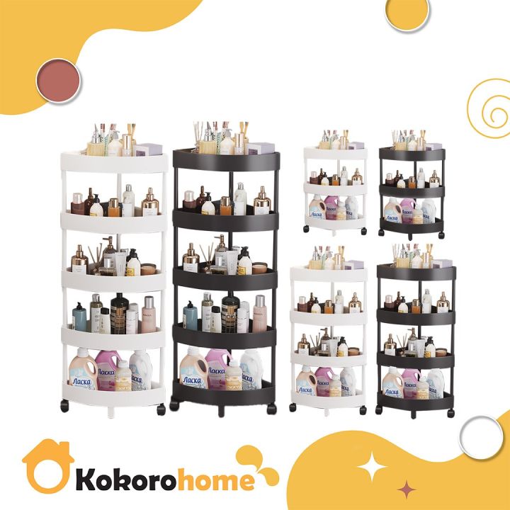 KOKORO Tri-Corner Rack Bathroom Corner Triangular Corner Rack Floor ...