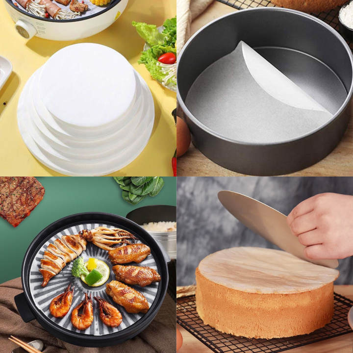 50Pcs Round Baking Paper 4/6/8/10 inches Precut Oil Paper For Baking ...