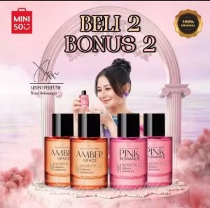 BELI 2 BONUS 2 / MINISO PARFUM AMBER GRACE & PARFUM PINK ROMANCE / BELLERINA PERFUME / EAU DE TOILETTE