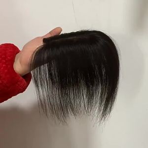 3# First grade braided hair  Insta-Worthy 100% Real Human Hair Boost Volume of Hair Seamless Natural Black and Mocha Brown Topper Cover Thin or White Hair Light Breathable Base for Confidence For Women