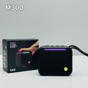 ลำโพงบลูทูธ M300 Mini แบบพกพา สียงเบสแน่น 8W กันน้ำ ไฟ LED ปิดได้ แบต 1800mAh เล่นต่อเนื่องนาน พกพาสะดวก