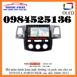 Combo màn hình OLED C2 WIFI RAM 1/ ROM 16 kèm mặt dưỡng 9 inch dây nguồn zin cho xe TOYOTA FORTUNER 08-12 bản điều hòa tự động-điều hòa cơ cửa hàng bán phụ kiện xe ô tô đầu dvd trên ô tô phụ kiện đồ chơi oto giá rẻ