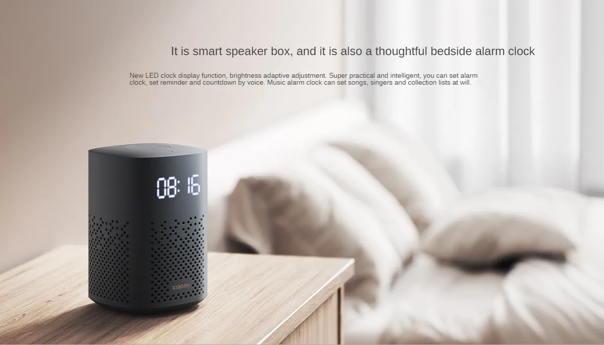 Gadgetoo Xiaomi Xiaoai Speaker Enhanced Edition With Led Digital Clock Ir Remote