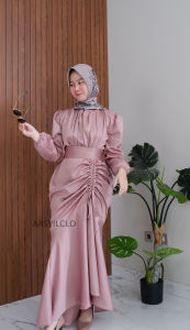 COD BEST SELLER AURELIA DRESS FREE BROSS !!! Bahan Silk Satin UKURAN MLXLXXL - Gamis Wanita Terbaru 2022 Kekinian - Gamis Kondangan Wanita - Gamis Brukat Import Modern - DRESS SERUT - GAUN BRIDESMAID - COD - DRESS BUSUI - Senjastoree