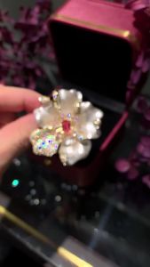 X4682-1 Autumn Winter Exquisite High-Quality Enamel Peony Flower Brooch