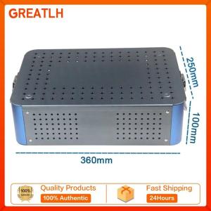 GREATLH Aluminum Disinfection Box Sterilising Tray Single Layer Ophthalmic Dental Surgical Instruments Holding Tool Sterilized