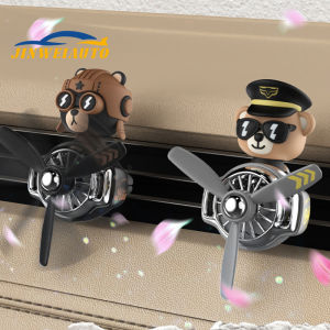 JINWEI Car Air Freshener Car Fragrance Pilot Auto Accessories Interior Perfume Diffuser Rotating Propeller Outlet Fragrance Creative Design