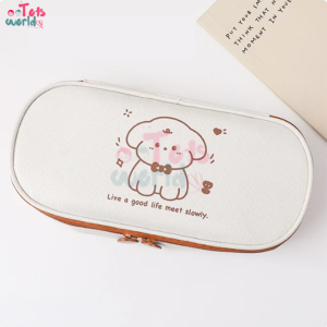 Totsworld - Alat tulis tempat Pensil Kanvas Motif Bear Puppy Rabbit