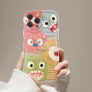 Casing hp Realme 5 Pro 5i 5S 6i Realme 10 9i 8i 6 7 Pro Realme C53 C51 C30 C55 C30s C31 C35 C21Y C25Y C11 2021 C15 C25 C17 C12 C3 C2 Narzo 50A Prime  Wavy Edge Cute Colorful Little Monsters Soft TPU Case-Bisa COD