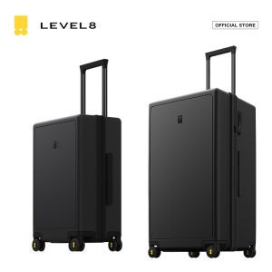 Level8 Luminous trolley luggage case suit 20"&28" BLACK