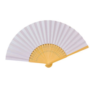 Kipas Putih Polos Bahan Kayu / Kipas Kertas Putih Polos / Kipas Lipat / Kipas Nari / Kipas Tari Kipas Polos Ukuran 21cm