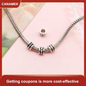 【CANAMEK】 30 cái lốc Tây Tạng cổ bạc màu rỗng bóng kim loại hạt Spacer hạt đối với trang sức làm DIY Vòng đeo tay nekclace