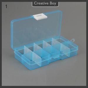 [Creative] Plastic10 Slots Adjustable Jewelry Storage Box Case Craft Organizer Beads