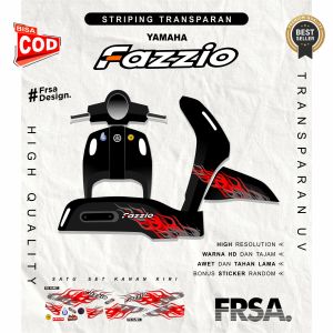 STRIPING TRANSPARAN YAMAHA FAZZIO 125 PREMIUM QUALITY. Sticker motif api viral
