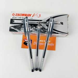 Pulpen Snowman V3 1Box isi 12pcs Hitam Pena Gel 0.5mm