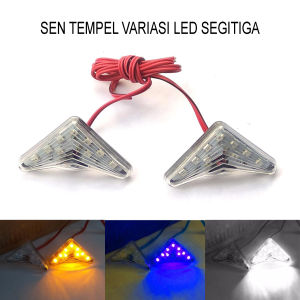 Lampu Tempel Model Segitiga Bisa Untuk Lampu SEN Variasi ataupun Variasi Lainnya - Biru - VJM Shop