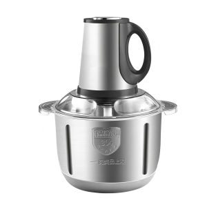 600W Electric Food Chopper & Meat Grinder with 600W powerful motor 3L large capacity and quadruple 4 blades for meat grinding vegetable chopping dough kneading and garlic mincing.