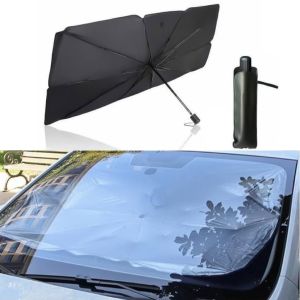 Car Windshield Sunshade Umbrella UV Cover Foldable Sun Shade Front Window Chrome Interior Protection Heat Insulation