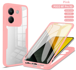 For Poco M7 Pro 5G Case 360 Full Body Screen Protector Transparent Case For Xiaomi Mi Poco M7 Pro M7Pro hockproof Phone Cover