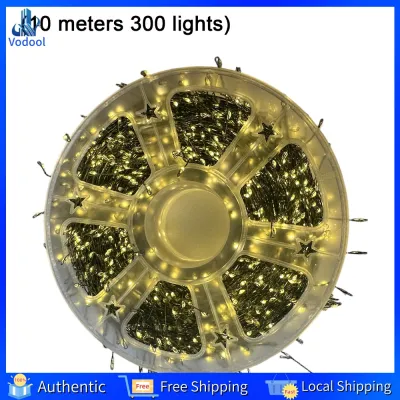 [Vodool Home Mall] 10/20/30/50M LED Cluster Fairy Lights with Auto Timer Warm White Cluster String Light Copper Wire String for Christmas Tree Plant Bedroom Garden Outdoor Wedding and Holiday Decorations Waterproof for Window Wall Decor