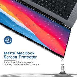 2 in 1 Matte Anti-Glare with Anti Blue Light Screen Protector Protective Guard Film for for New Pro Air 13 14 15 16 Touch bar Apple Macbook 2018-2025 Models With M1 M2 M3 M4 M5 Chip