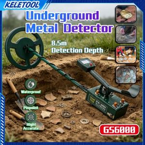 Underground GS‑6000 Gold Digger Metal Detector Treasure Hunting Pinpointer Max Depth 8.5 Meters