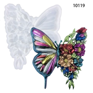 Bướm Khuôn silicon 3D động vật khuôn nhựa Bướm lớn bức tượng làm Epoxy khuôn đúc cho cửa treo tường