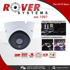 [BUY 1 TAKE 1] ROVER SYSTEMS CCTV | 2MP XVI Low light Dome Indoor CCTV Security Camera Up to 30 meters IR Range | Rover DVR Required