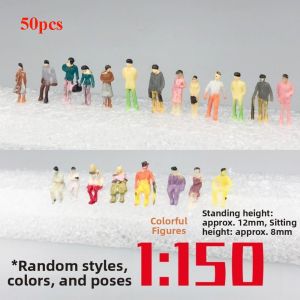 OURTOUR 10/50pcs 1:25/1:30/1:300 Scale Model Building People Assorted Poses Multistyles Train Scenery Passengers Mixed Color Figures Passengers