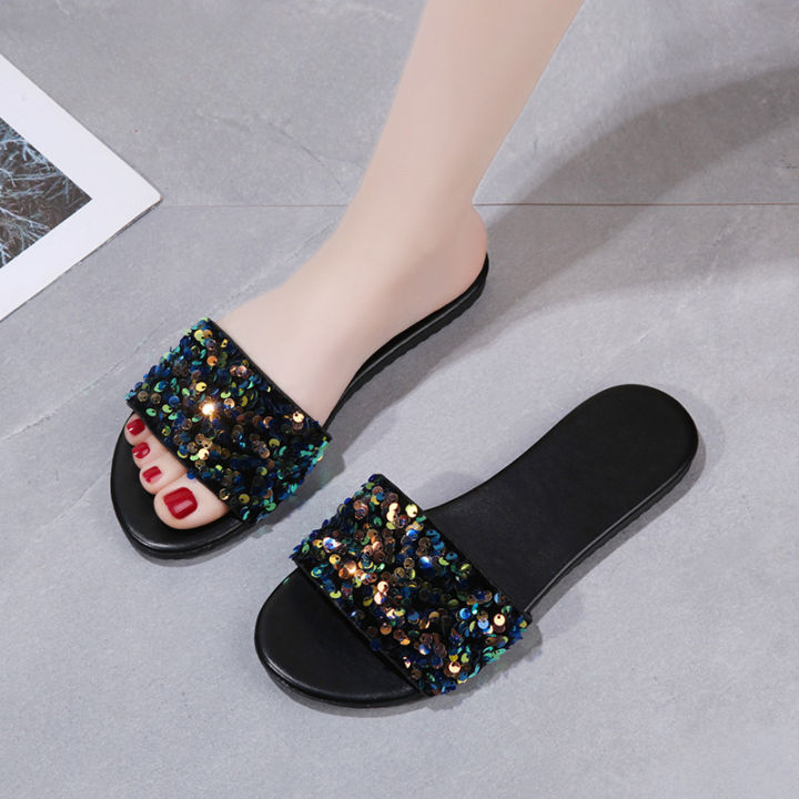 Glitter Slippers Women Summer Sandals New Fashion Bling